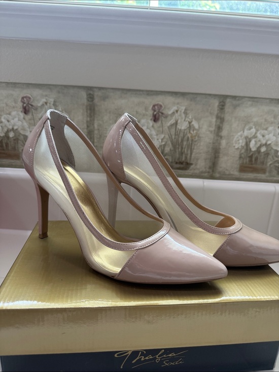 Thalia Sodi Shoes - Thalia Sodi Blush Patent Pointed-Toe Pumps